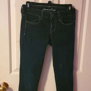 Dark wash super skinny jeans